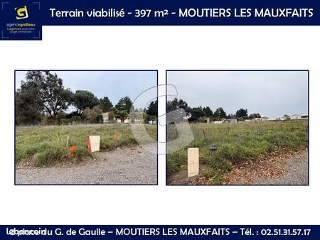 terrain 397 m² moutiers les mauxfaits
