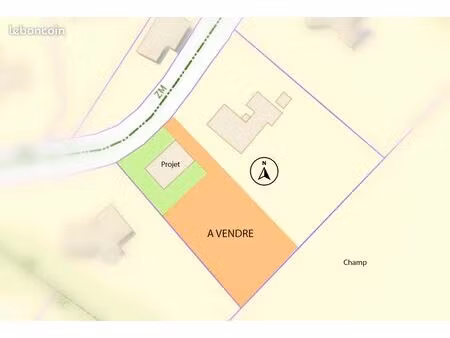 terrain constructible de 750 m2