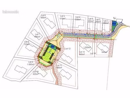terrain 749 m² la pacaudière
