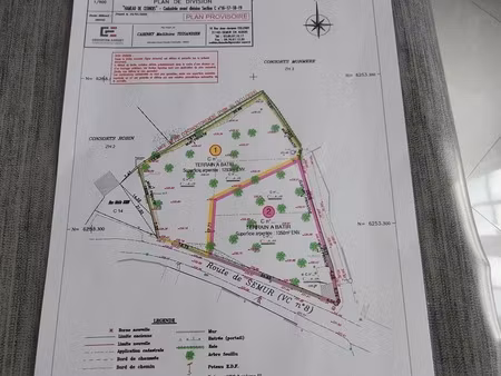 terrain à vendre n°1 proche de vic de chassenay (21)
