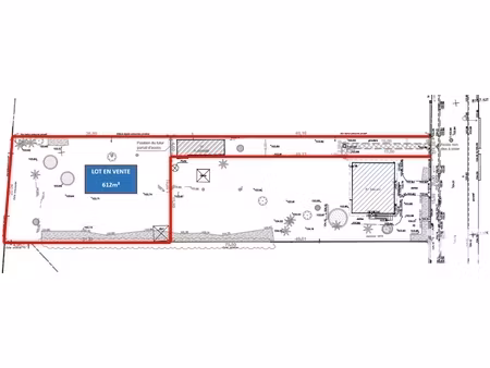 vente terrain à bâtir 809 m²