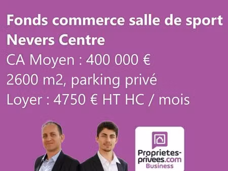 nevers - fonds de commerce salle de sport