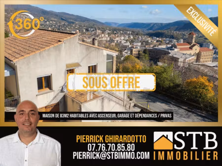 maison avec vue dominante à privas - boulevard du montoulon