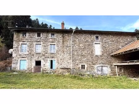 a 5mn de saint antheme  à la campagne. ferme en pierre à rénover sur 2300m² de terrain