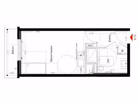 studio avec terrasse - 28m² - issy-les-moulineaux