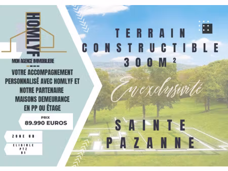terrain constructible st pazanne 300m2