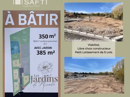 vente terrain 735 m² à gignac (34150)  165 000 €