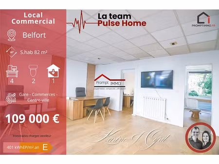 vente locaux professionnels 4 pièces 82 m² à belfort (90000)  109 000 €