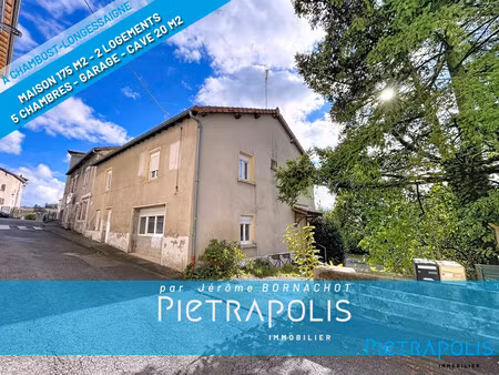 maison de ville 175 m2 à 2 logements au coeur de chambost-longe