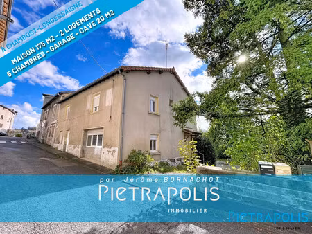 maison de ville 175 m2 à 2 logements au coeur de chambost-longe