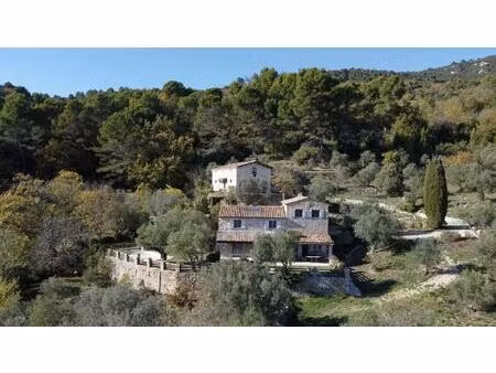 mas en pierres au cœur d’une oliveraie avec vue