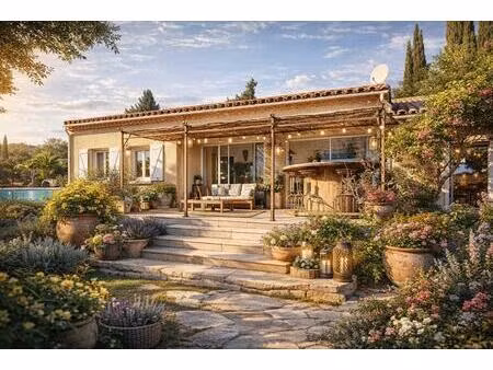 villa t4 plain pied piscine et double garage salleles d'aude