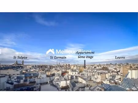 paris saint-andré des arts : 2 pièces et studio à réunir dernier étage  ascenseur