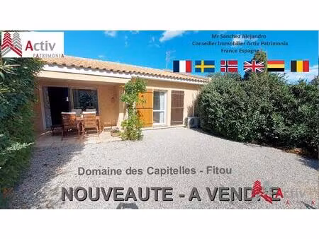 maison plain pied 85m2 + jardin et piscine fitou