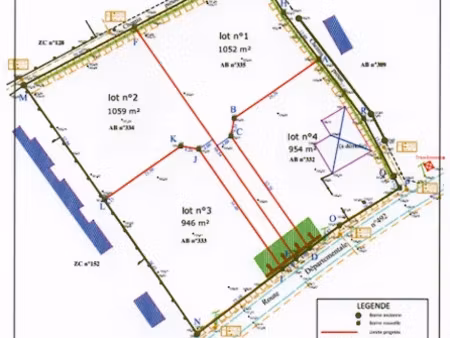 vente terrain 1054 m² à les loges-marchis (50600)  34 000 €