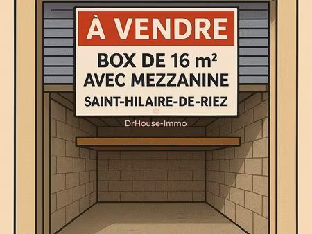 à vendre – box / local de 16 m² avec mezzanine – saint-hilaire-de-riez (plage des demoisel