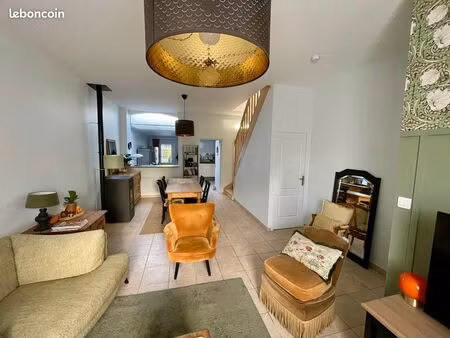 toufflers maison 1930 soignée 3 chambres + bureau ou chambre au rdc terrasse jardin garage