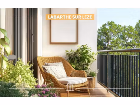 vente appartement neuf 3 pièces 63m2 labarthe-sur-lèze - 259900 € - surface privée