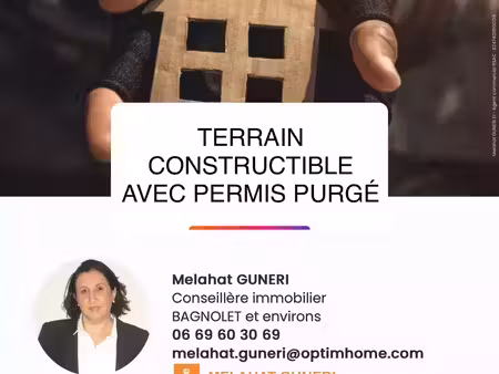 terrain avec permis de construire les lilas bagnolet à vendre de 208m2 625 000€