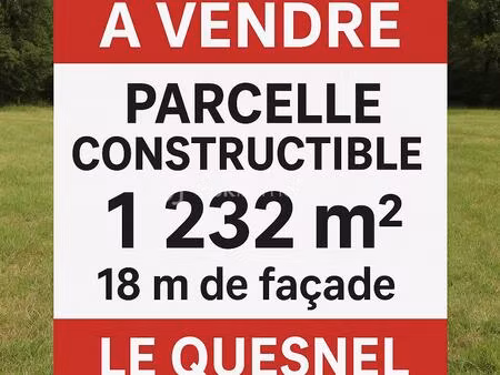 terrain de 1 232 m² à le quesnel
