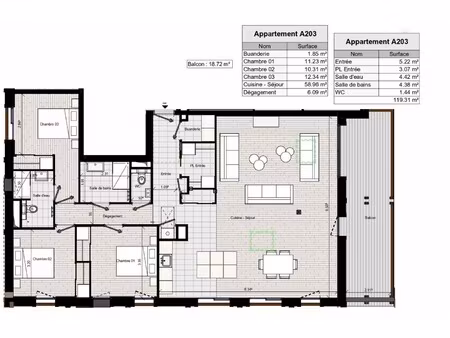 vente appartement 4 pièces