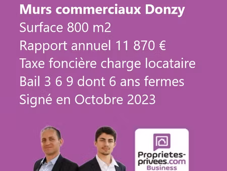 donzy - murs commerciaux loues 800 m²