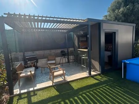 appartement t3 avec jardin 100m2 et cuisine d'été tout équipé