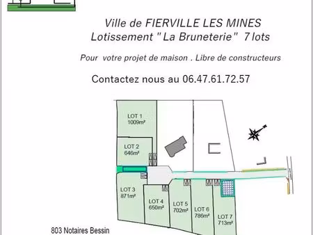 terrain 646 m² fierville les mines