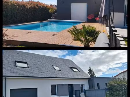 belle maison familiale avec piscine chauffée- 130m2 habitables- terrain clos de 447m2