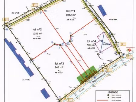 terrain 1054 m² les loges-marchis