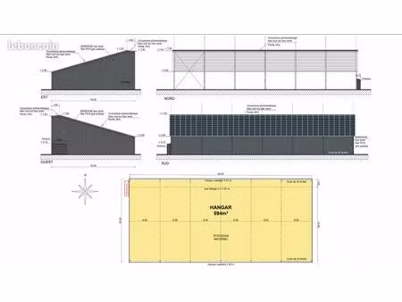 local industriel modulable 100 à 600 m² – zone industrielle a64