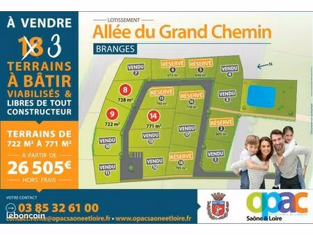 terrain 771 m² branges