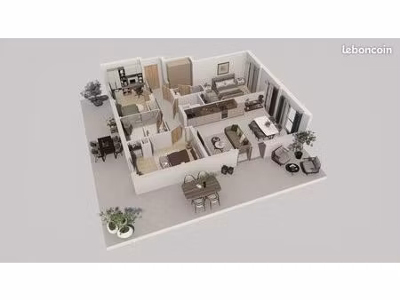 appartement en attique 4 pieces - terrasse 45m2