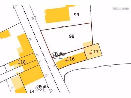terrain 684 m² la ferriere en parthenay