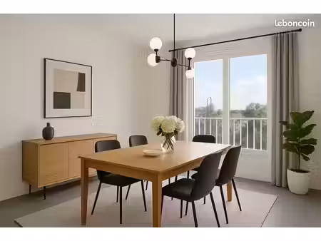 appartement 3 pièces de 70m² avec 2 places de parking et cours privative