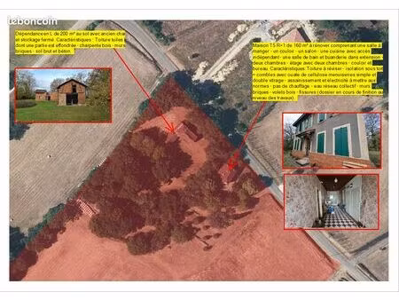 jolie propriété: maison+terrains