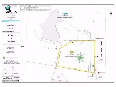 terrain 534 m² laillé