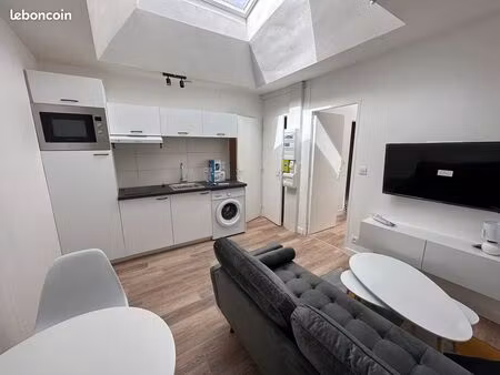 beau t2 100% meublé - hyper centre ville - chauffage inclus