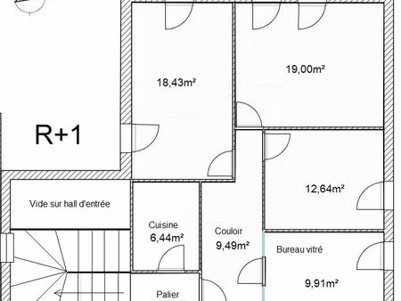 local de bureau r+1 - 70m2 + commun