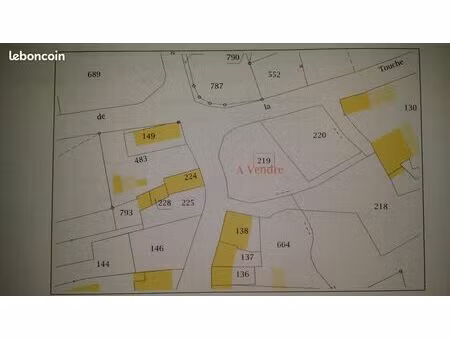 terrain constructible 779 m2 - 56580 bréhan