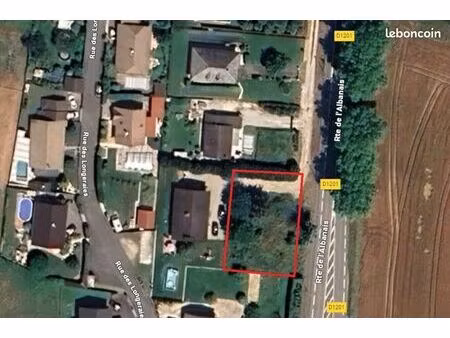 terrain plat viabilisé 836 m² grésy-sur-aix