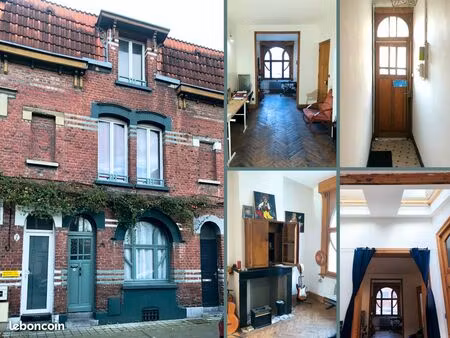 belle maison 5 pieces 84m² avec cour  cave  et garage. bois-blancs - lille