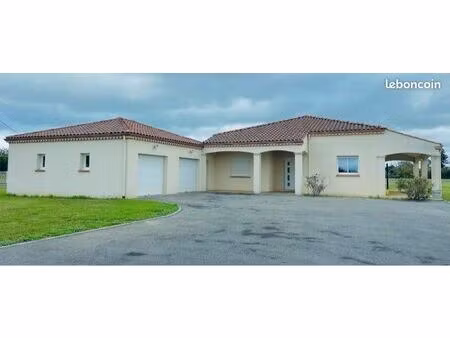 maison récente plain-pied 163 m² - terrain 2000 m² - saint-nicolas-de-la-grave