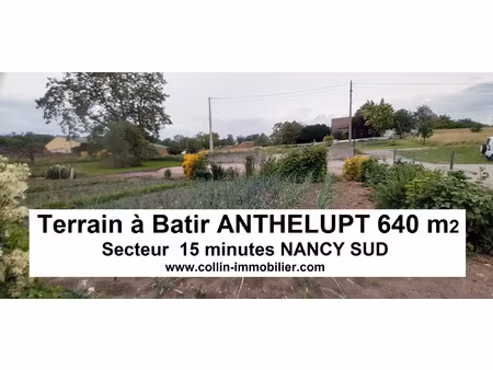 achat terrain 640m² anthelupt 54110