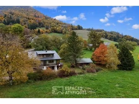 maison avec vue et terrain au coeur du massif des bauges
