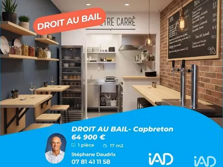 vente locaux professionnels 17 m² à capbreton (40130)  64 900 €