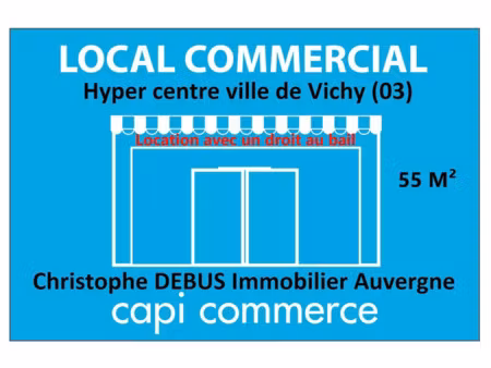 a louer – droit au bail d'un local commercial d’exception en hypercentre de vichy (03200)