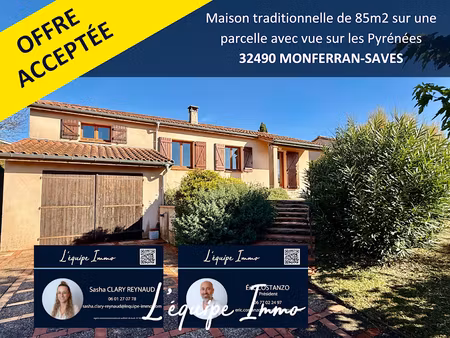 vente maison 4 pièces 84.78 m² à l'isle-jourdain (32600)  249 100 €