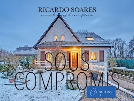 60940 cinqueux - charmante maison familiale / 5 chambres / sous-sol total / terrain 1315m2