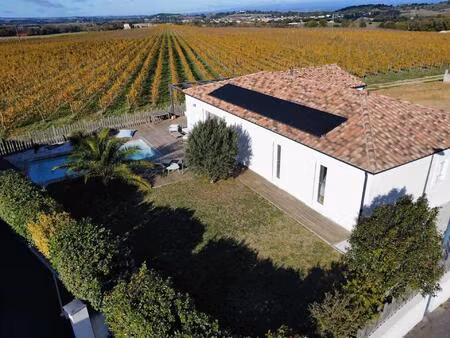 maison contemporaine avec piscine et vue imprenable sur les vignes